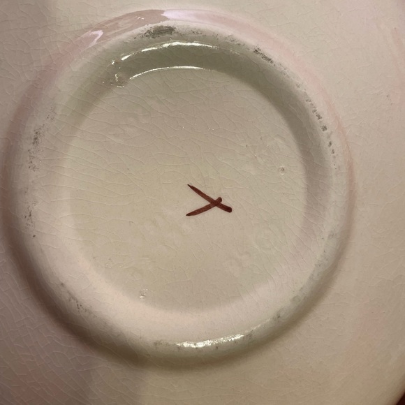 Vintage, Hand Painted Art, Chip and Dip - Serving Bowl by F Potteries - Picture 6 of 7